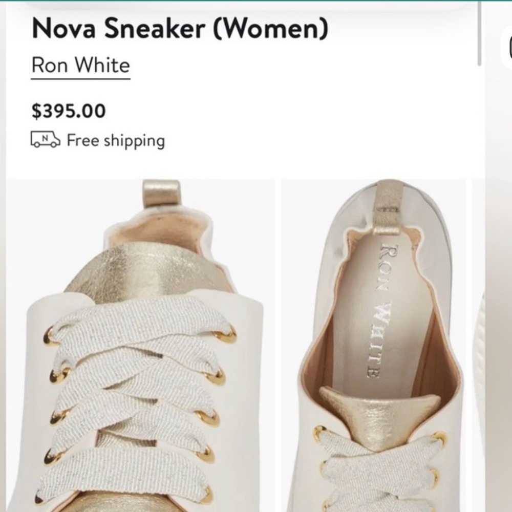 Ron White’s Nova Women's Cream Lace-Up Sneakers